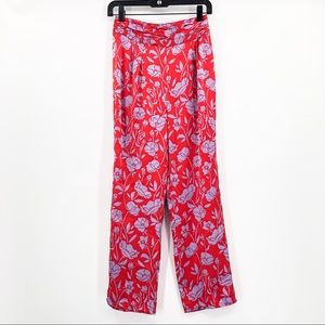Lovers + Friends Selma Satin Floral Reda Pants